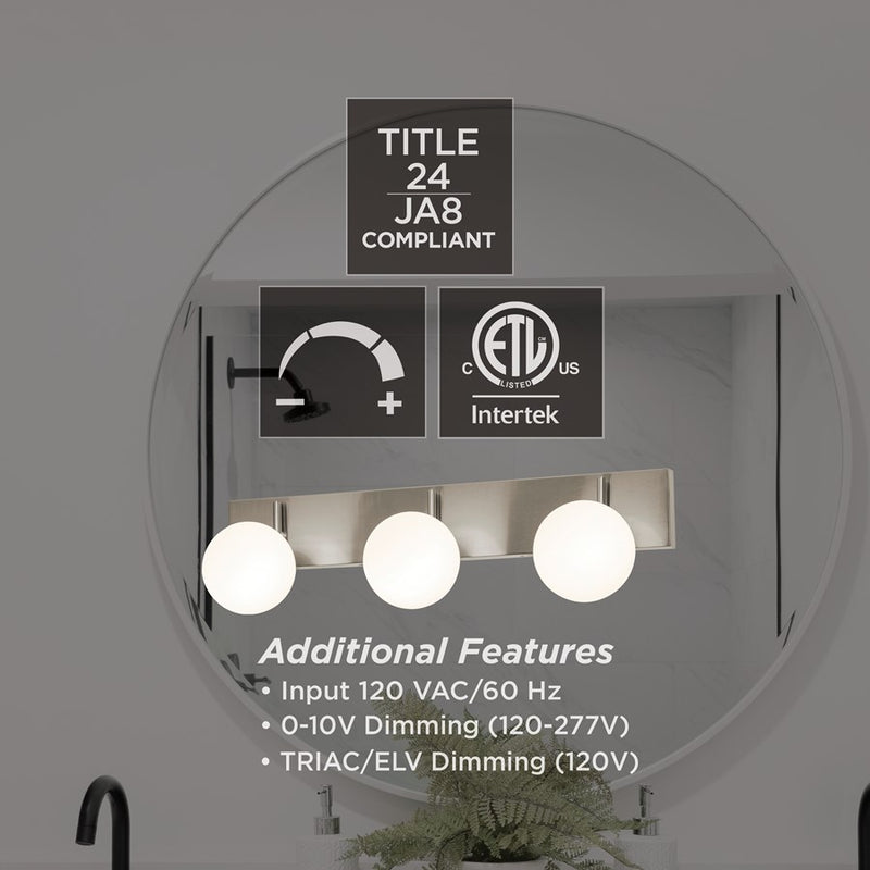 AFX Lighting Metropolitan 4 Light Vanity, Satin Nickel/White