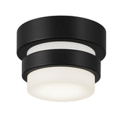 AFX Lighting Miami 1 Light Flush Mount, Black/White - MIAF05LAJUDBK