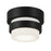 AFX Lighting Miami 1 Light Flush Mount, Black/White - MIAF05LAJUDBK