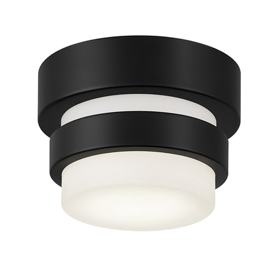 AFX Lighting Miami 1 Light Flush Mount, Black/White - MIAF05LAJUDBK