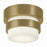 AFX Lighting Miami 1 Light Flush Mount, Antique Brass/White - MIAF05LAJUDLB