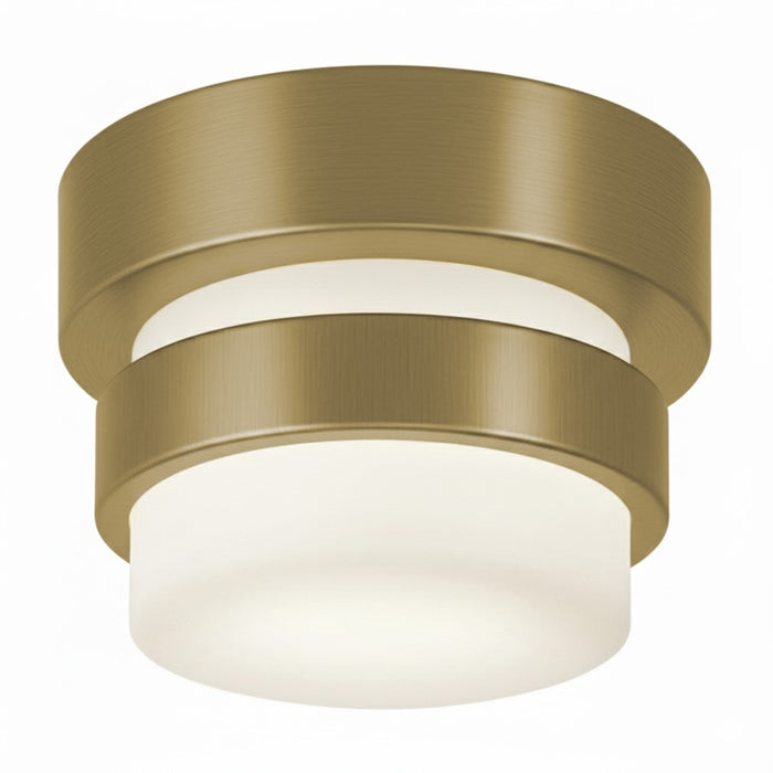 AFX Lighting Miami 1 Light Flush Mount, Antique Brass/White - MIAF05LAJUDLB