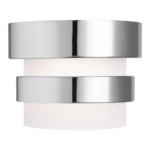 AFX Lighting Miami 1 Light Flush Mount, Polished Chrome/White