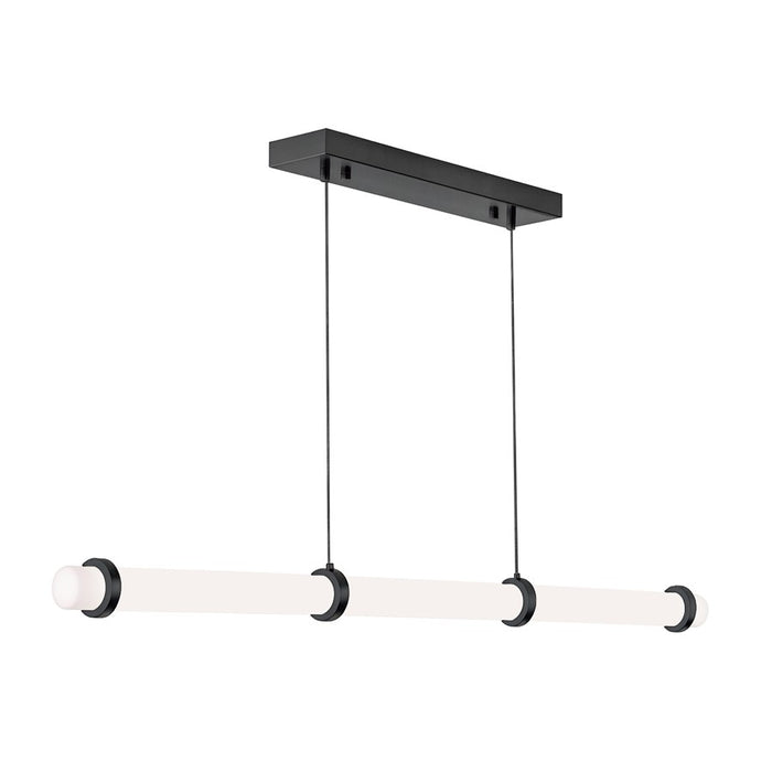 AFX Lighting Miami 1 Light Linear Pendant, Black/White - MIAP0348LAJUDBK