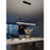 AFX Lighting Miami 1 Light Linear Pendant, Black/White