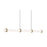 AFX Lighting Miami 1Lt Linear Pendant, Antique Brass/White