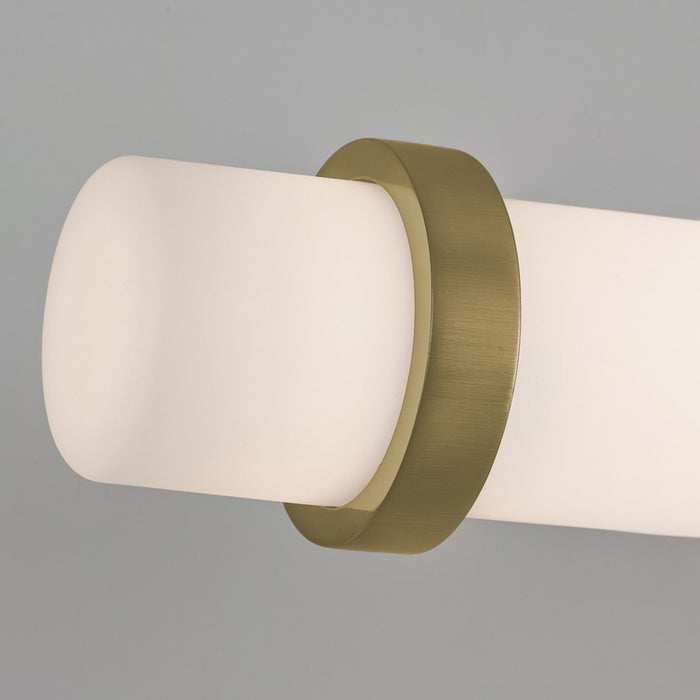 AFX Lighting Miami 1Lt Linear Pendant, Antique Brass/White