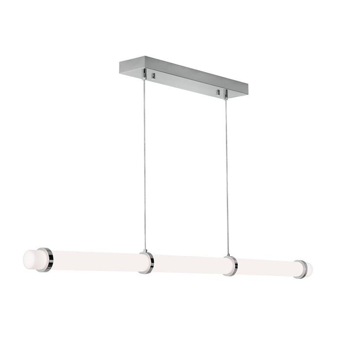 AFX Lighting Miami 1Lt Linear Pendant, Polished Chrome/White - MIAP0348LAJUDPC