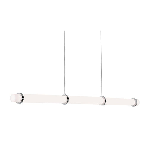 AFX Lighting Miami 1Lt Linear Pendant, Polished Chrome/White