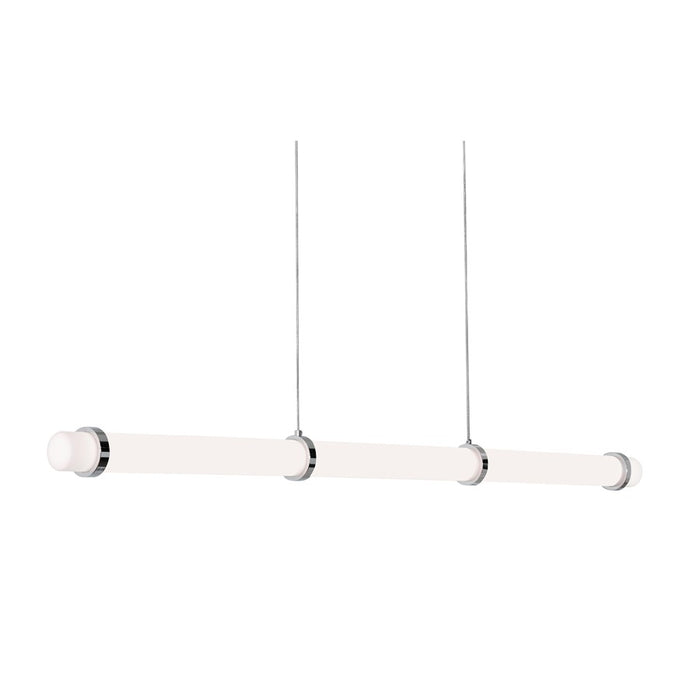 AFX Lighting Miami 1Lt Linear Pendant, Polished Chrome/White
