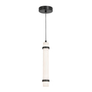 AFX Lighting Miami 1 Light 15" Pendant, Black/White - MIAP15LAJUDBK