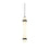 AFX Lighting Miami 1 Light 15" Pendant, Black/White