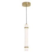 AFX Lighting Miami 1 Light 15" Pendant, Antique Brass/White - MIAP15LAJUDLB