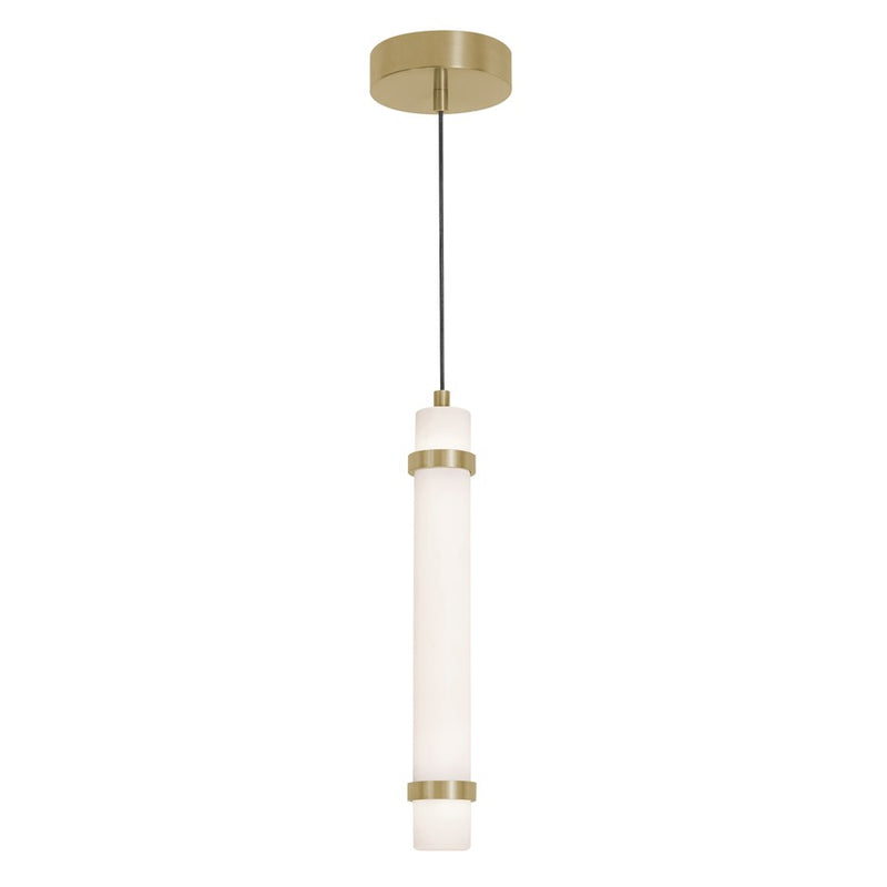 AFX Lighting Miami 1 Light 15" Pendant, Antique Brass/White - MIAP15LAJUDLB