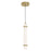 AFX Lighting Miami 1 Light 15" Pendant, Antique Brass/White - MIAP15LAJUDLB