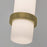 AFX Lighting Miami 1 Light 15" Pendant, Antique Brass/White