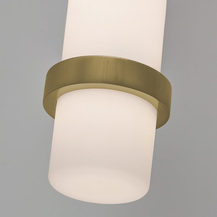 AFX Lighting Miami 1 Light 15" Pendant, Antique Brass/White