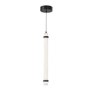 AFX Lighting Miami 1 Light 24" Pendant, Black/White - MIAP24LAJUDBK