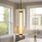 AFX Lighting Miami 1 Light 24" Pendant, Black/White