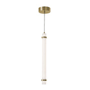 AFX Lighting Miami 1 Light 24" Pendant, Antique Brass/White - MIAP24LAJUDLB