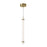 AFX Lighting Miami 1 Light 24" Pendant, Antique Brass/White - MIAP24LAJUDLB