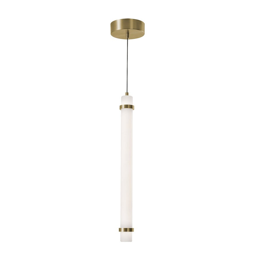 AFX Lighting Miami 1 Light 24" Pendant, Antique Brass/White - MIAP24LAJUDLB