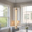 AFX Lighting Miami 1 Light 24" Pendant, Polished Chrome/White