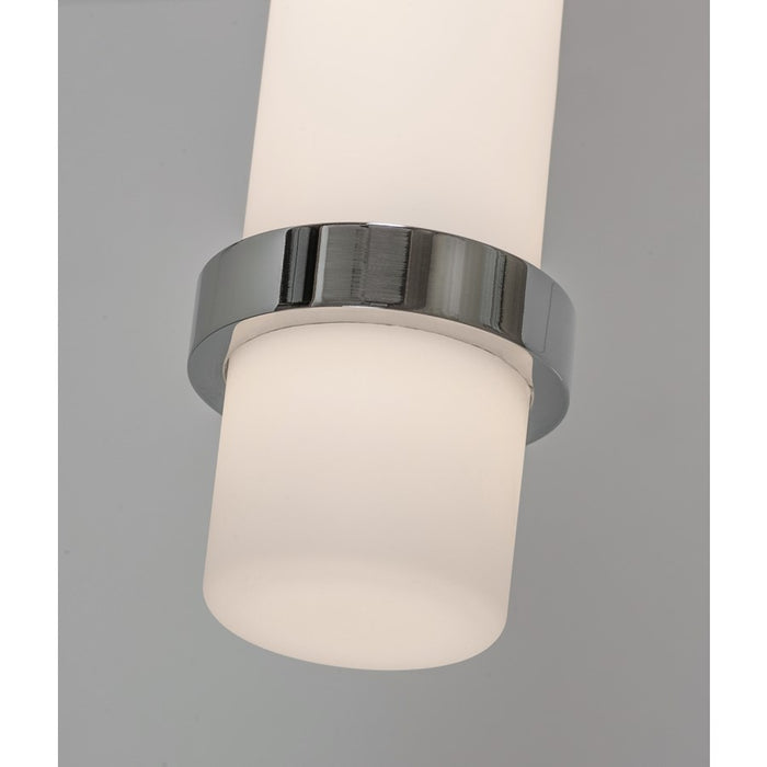 AFX Lighting Miami 1 Light 24" Pendant, Polished Chrome/White