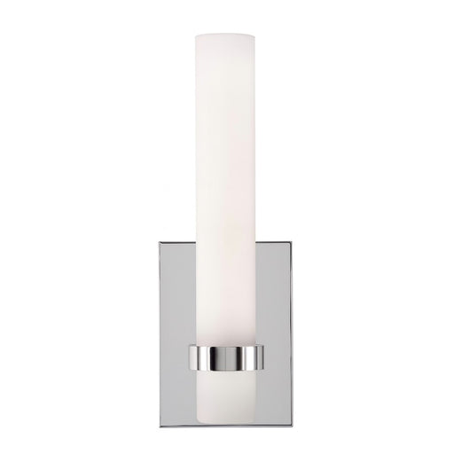 AFX Lighting Miami 1 Light Sconce, Polished Chrome/White - MIAS0513LAJUDPC