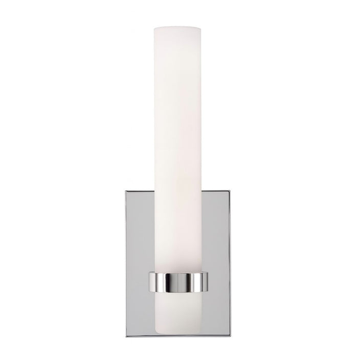 AFX Lighting Miami 1 Light Sconce, Polished Chrome/White - MIAS0513LAJUDPC