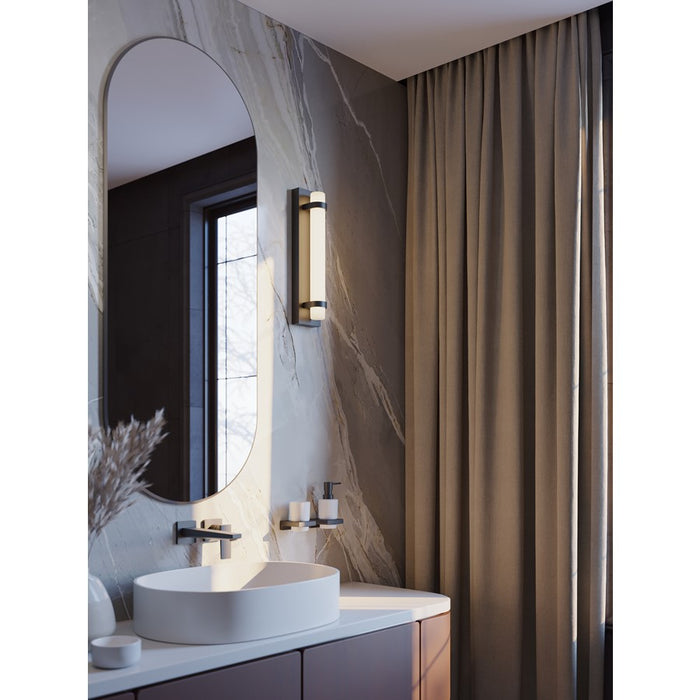 AFX Lighting Miami 1 Light 18" Vanity, Black/White