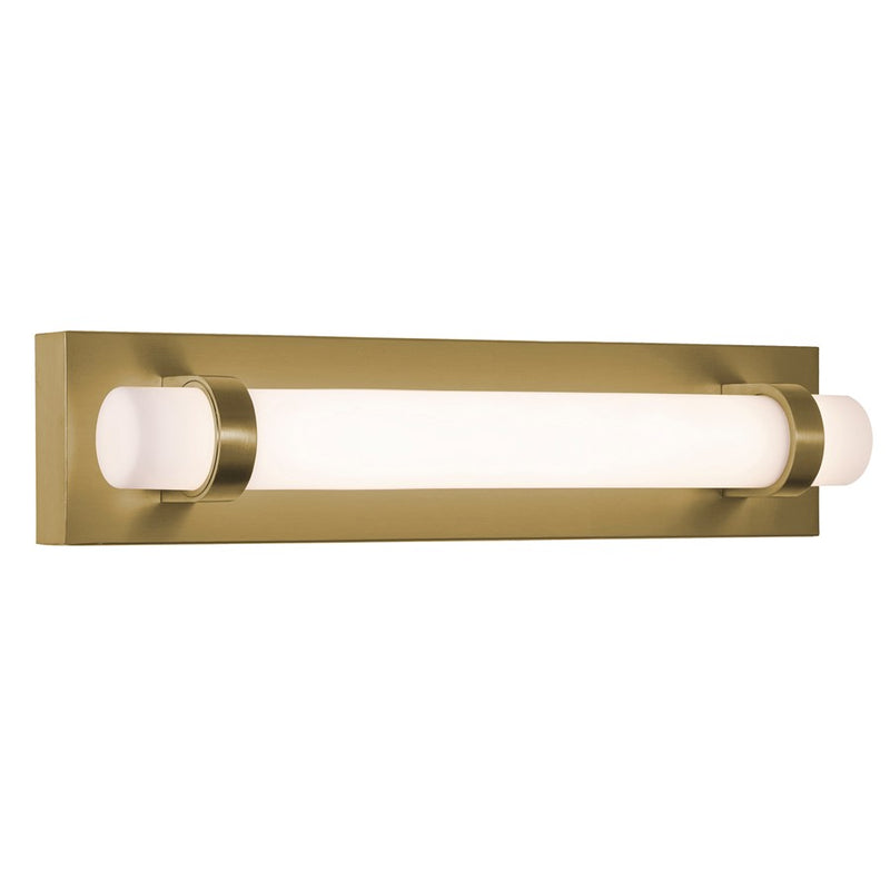 AFX Lighting Miami 1 Light 18" Vanity, Antique Brass/White
