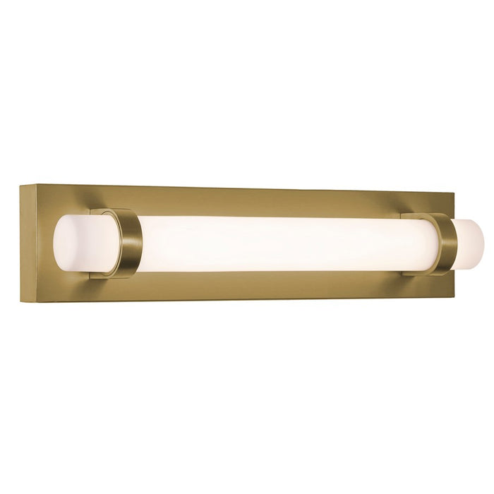 AFX Lighting Miami 1 Light 18" Vanity, Antique Brass/White