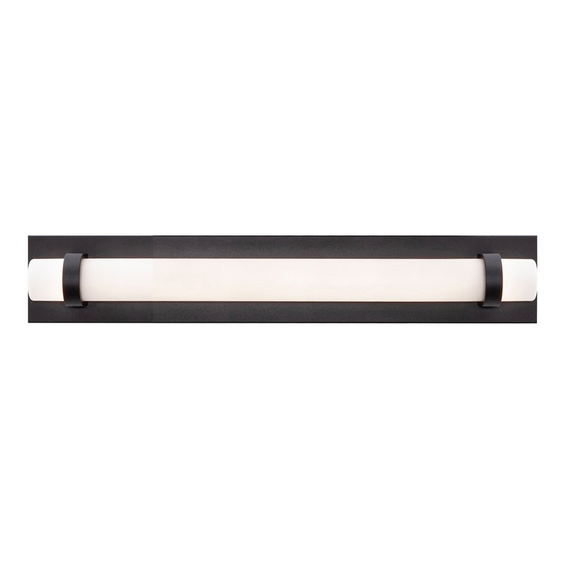 AFX Lighting Miami 1 Light 24" Vanity, Black/White - MIAV2404LAJUDBK