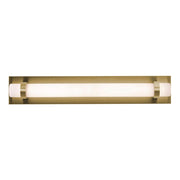 AFX Lighting Miami 1 Light 24" Vanity, Antique Brass/White - MIAV2404LAJUDLB