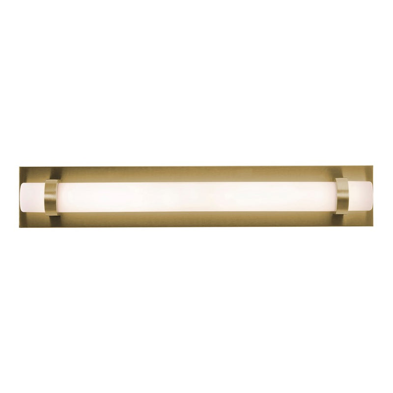 AFX Lighting Miami 1 Light 24" Vanity, Antique Brass/White - MIAV2404LAJUDLB