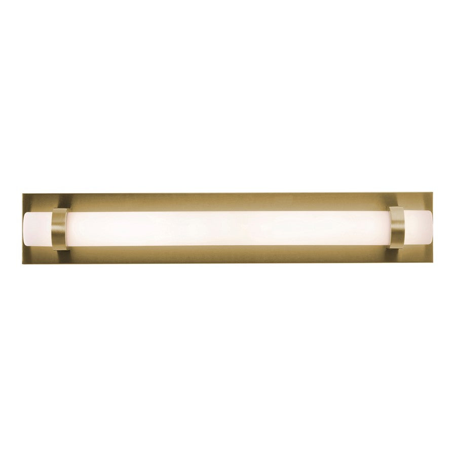 AFX Lighting Miami 1 Light 24" Vanity, Antique Brass/White - MIAV2404LAJUDLB