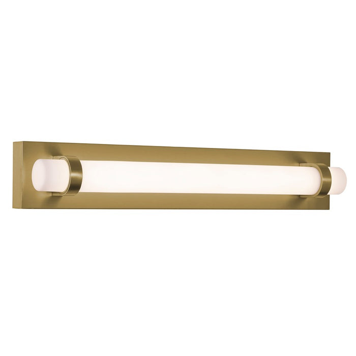 AFX Lighting Miami 1 Light 24" Vanity, Antique Brass/White