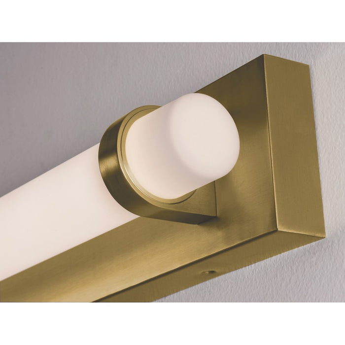AFX Lighting Miami 1 Light 24" Vanity, Antique Brass/White