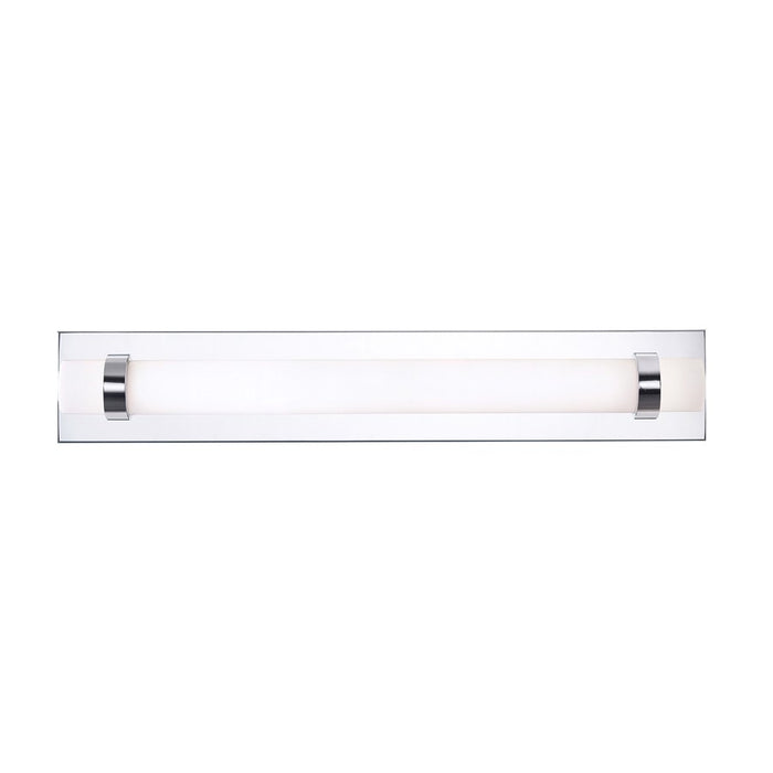 AFX Lighting Miami 1 Light 24" Vanity, Polished Chrome/White - MIAV2404LAJUDPC