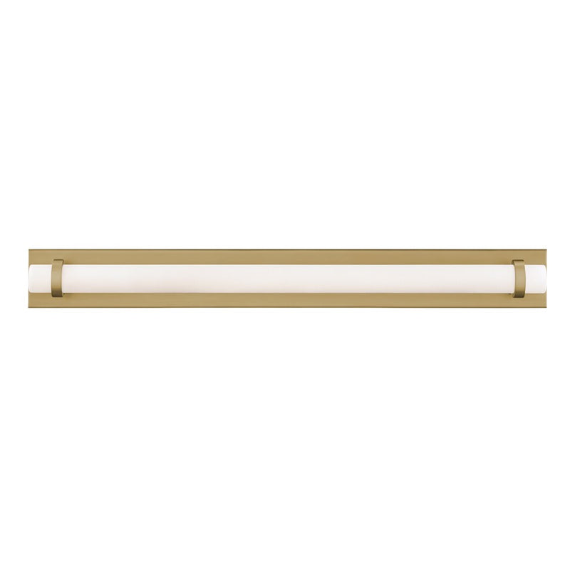 AFX Lighting Miami 1 Light 36" Vanity, Antique Brass/White - MIAV3604LAJUDLB