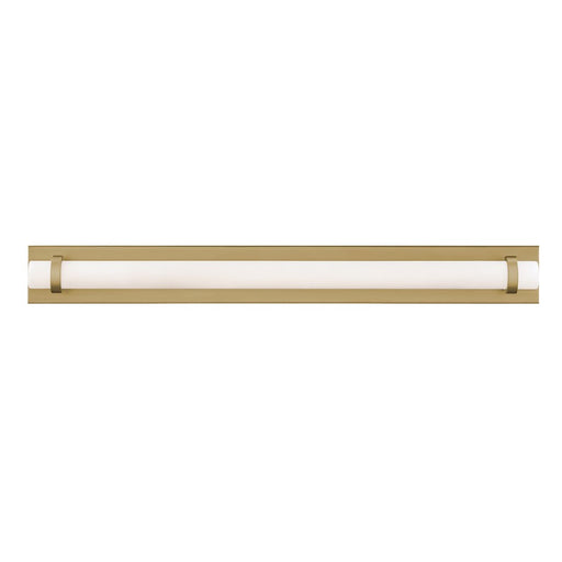 AFX Lighting Miami 1 Light 36" Vanity, Antique Brass/White - MIAV3604LAJUDLB