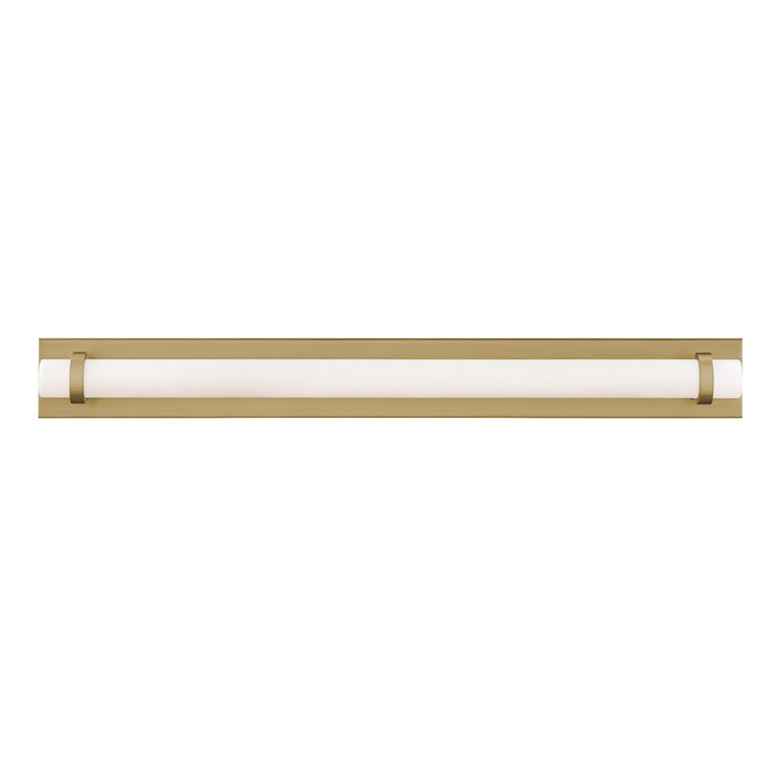 AFX Lighting Miami 1 Light 36" Vanity, Antique Brass/White - MIAV3604LAJUDLB