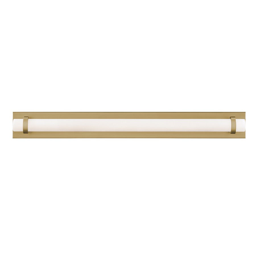 AFX Lighting Miami 1 Light 36" Vanity, Antique Brass/White - MIAV3604LAJUDLB