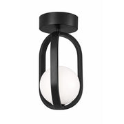 AFX Lighting Milan 7'' 1Lt LED Flush Mount, Black/White