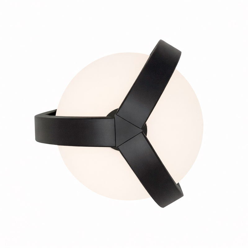 AFX Lighting Milan 7'' 1Lt LED Flush Mount, Black/White