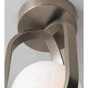 AFX Lighting Milan 7'' 1Lt LED Flush Mount, Satin Nickel/White