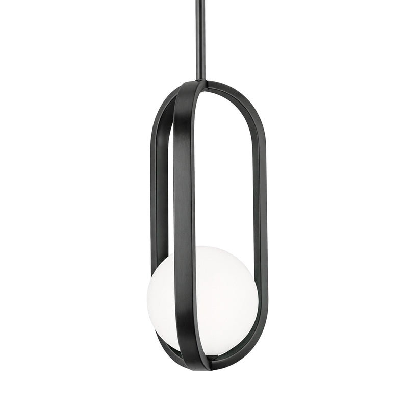 AFX Lighting Milan 7'' 1Lt LED Pendant, Black/White