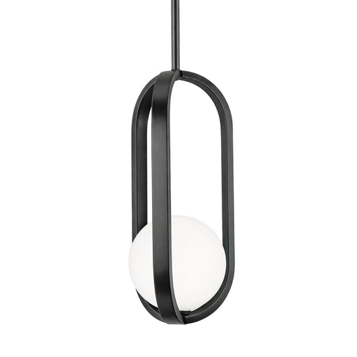 AFX Lighting Milan 7'' 1Lt LED Pendant, Black/White