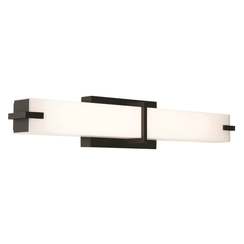 AFX Lighting Miller 1 Light 24" Vanity Light, Black/White